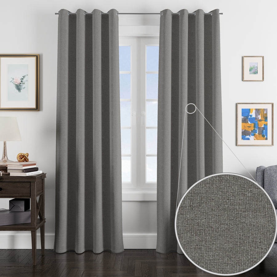 Basket Weave Blockout Curtain Collection: Eyelet - Westpoint Linen