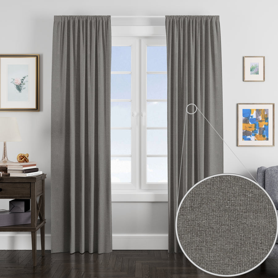 Basket Weave Blockout Curtain Collection: Taped - Westpoint Linen