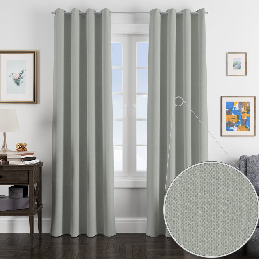 Basket Weave Blockout Curtain Collection: Eyelet - Westpoint Linen