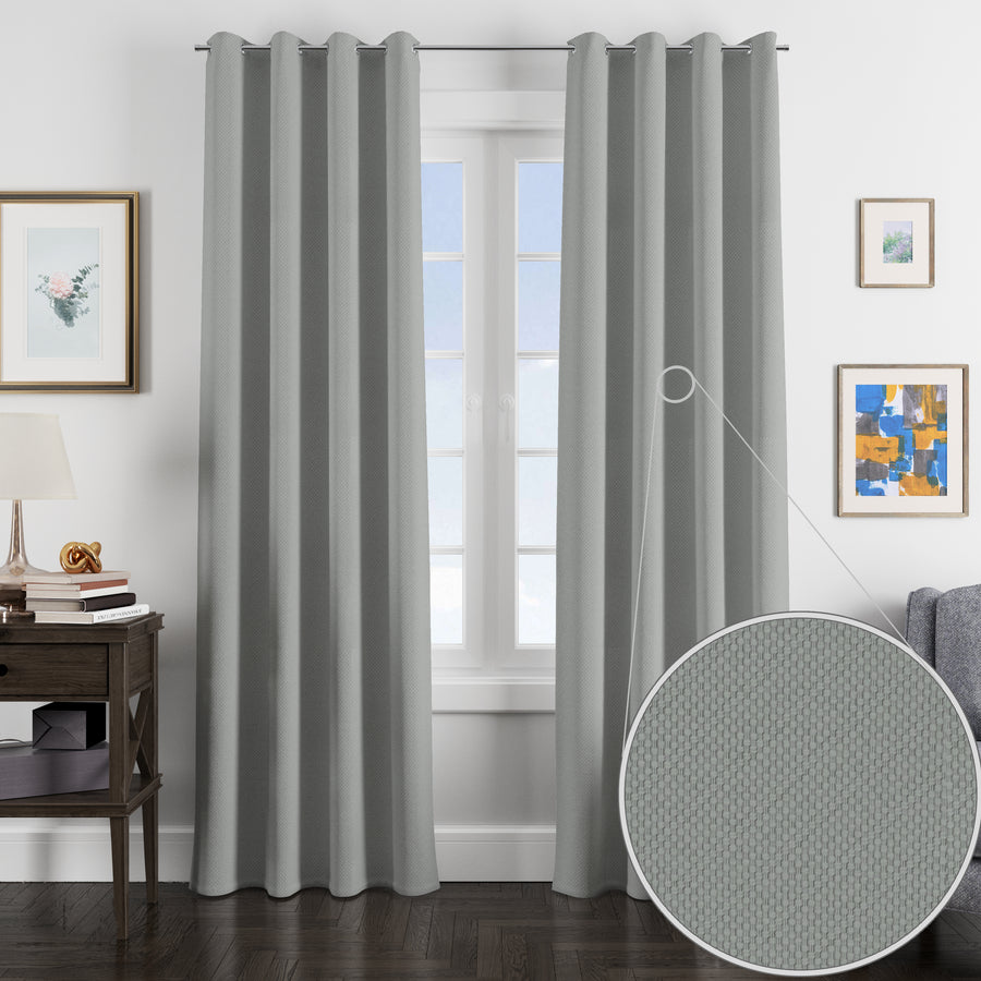 Basket Weave Blockout Curtain Collection: Eyelet - Westpoint Linen