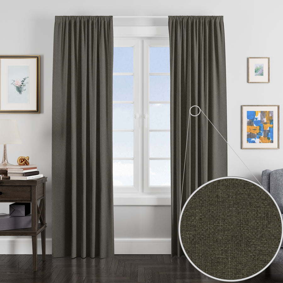 Basket Weave Blockout Curtain Collection: Taped - Westpoint Linen